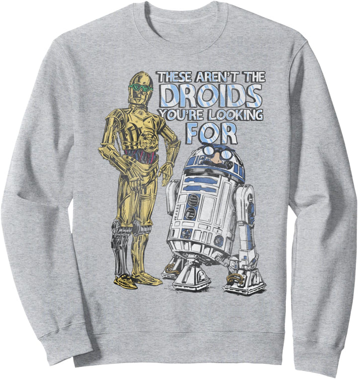 Star Wars C-3PO & R2-D2 Disguised Text Poster Sweatshirt