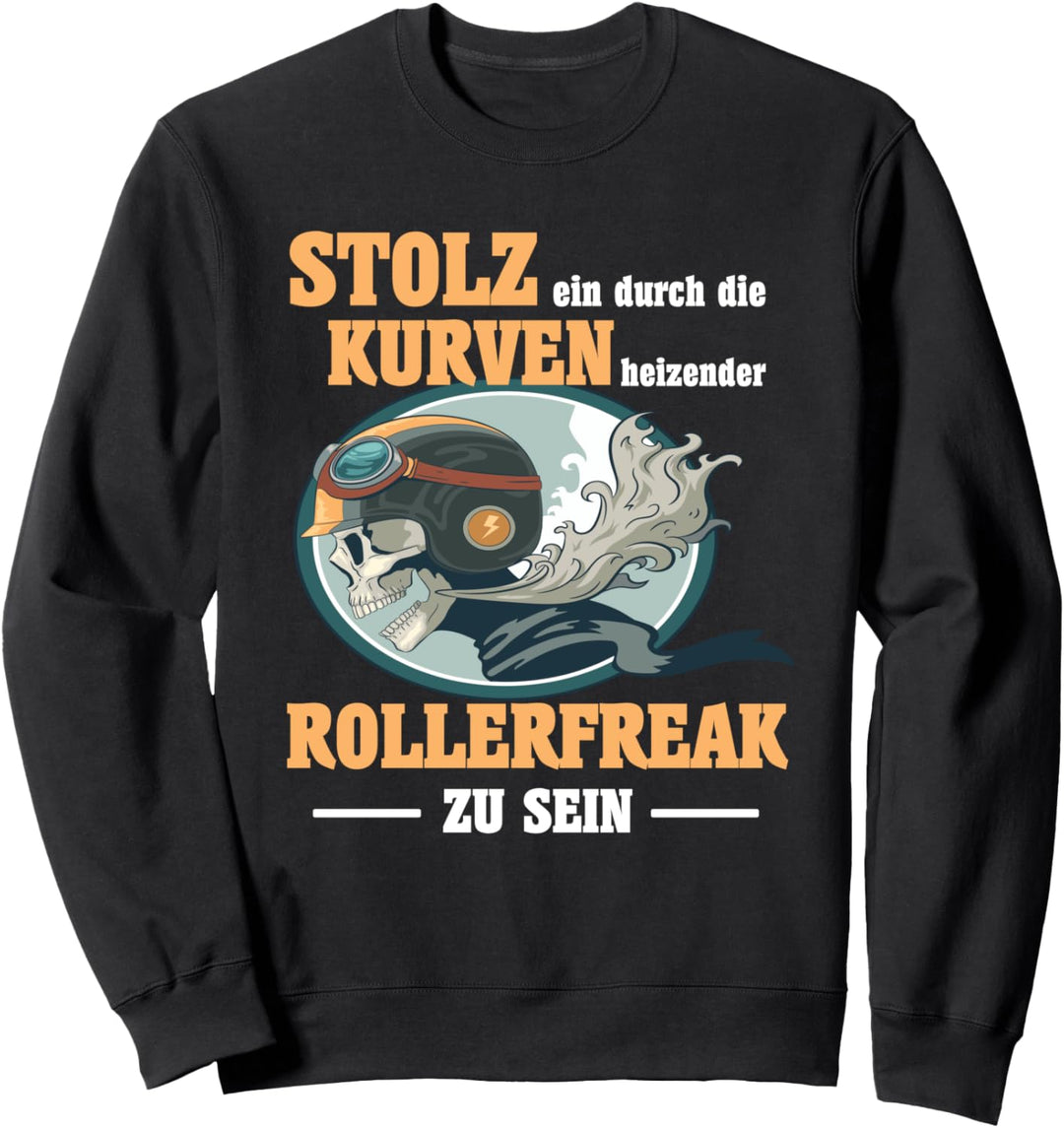 Motorroller Stolzer Rollerfreak Moped Mofa Sweatshirt