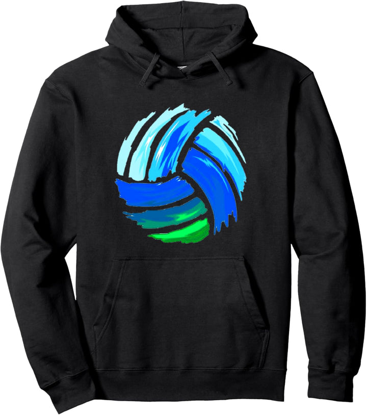 Volleyball Blau Grün Für Teenager Mädchen & Jungen Pullover Hoodie