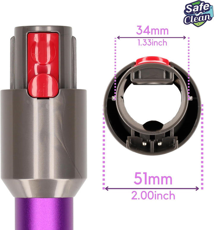 SAFE 'N CLEAN Staubsaugerrohr kompatibel mit Dyson V7 V8 V10 V11 V15 – Ersatz Teleskoprohr Verlänger