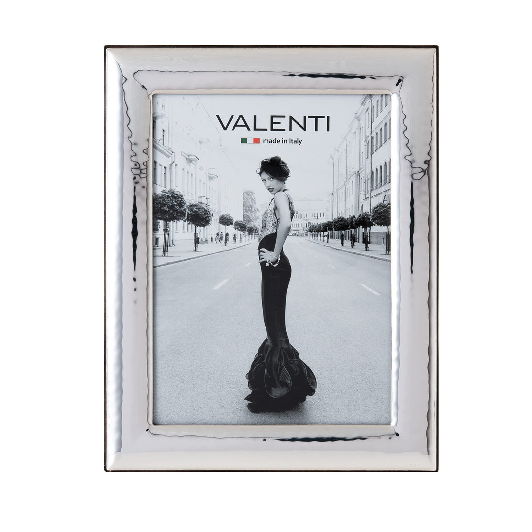 Valenti&Co. - Bilderrahmen - Silber in gehämmerter Optik - glänzend Hochzeit, zum Geburtstag von Fre