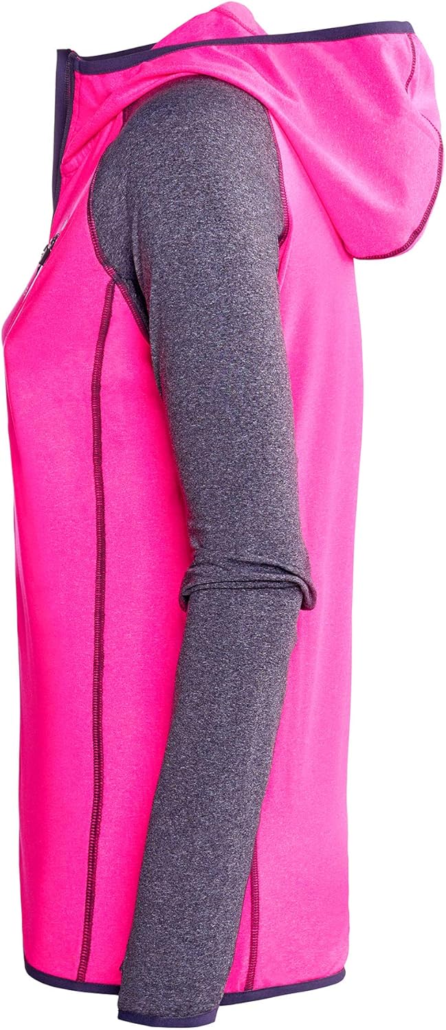 Black Crevice Damen Microfleece Jacke Second Layer Midlayer Kapuze BCR297980 36 Pink/Grey, 36 Pink/G