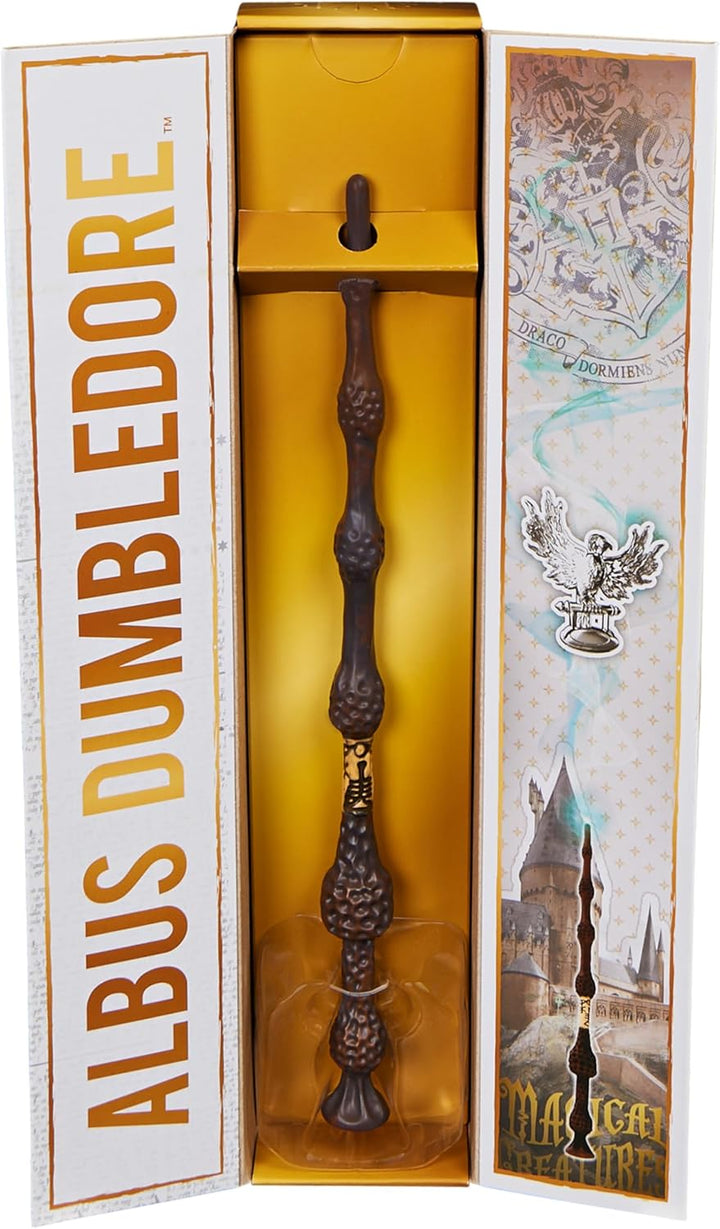 Wizarding World Harry Potter - Authentischer Albus Dumbledore Zauberstab aus Kunststoff mit Hogwarts