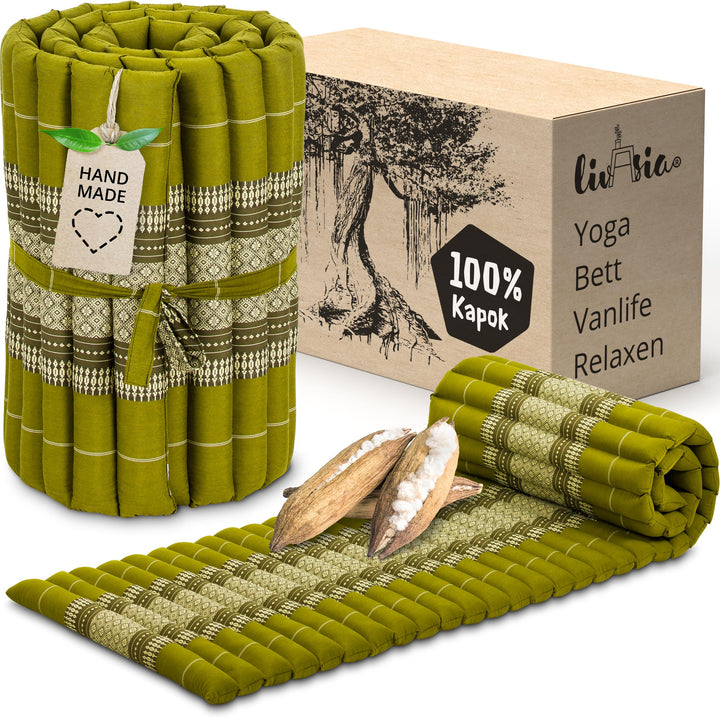 livasia Rollmatte Rollmatratze S schmal - 200x50x4,5cm - Gästebett Gästematratze 1 Person mit Muster