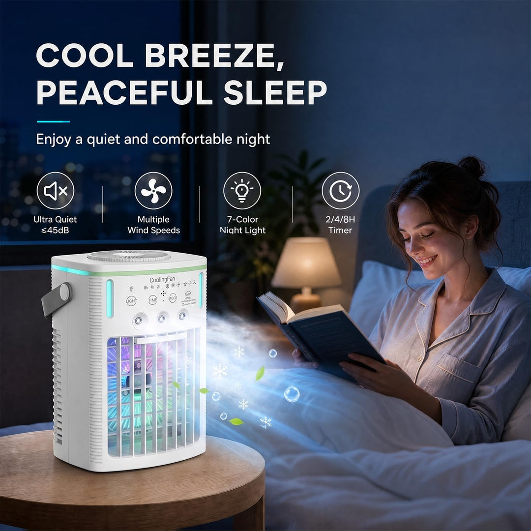 Klimaanlage Mobil,6 in 1 Mobiles Klimagerät,1000ml Mobile Klimaanlage mit Fernbedienung, 3 Geschwind