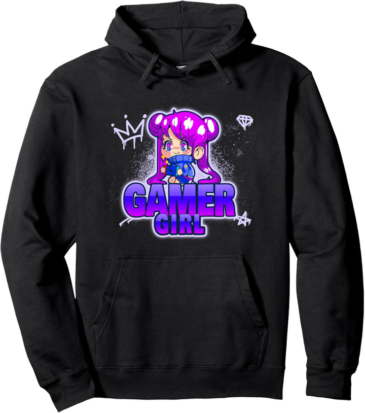 Gamer Girl Anime Manga Videospiele Gaming Pullover Hoodie