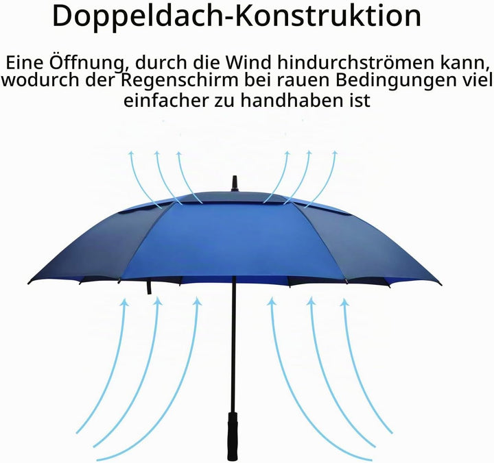 ACEIken Regenschirm Gross XL/XXL - Sturmfest, Automatisch Öffnend, mit Doppeldach Belüftung - Hochwe