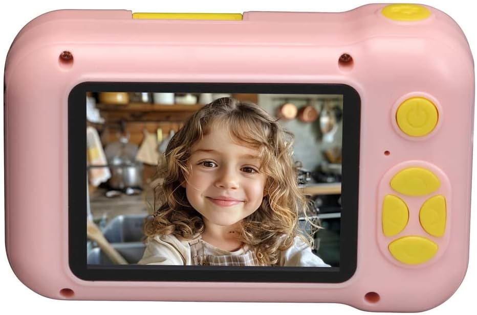 Denver KCA-1351RO Rose Kinderkamera - 40 MP, Flip-Objektiv für Selfies, Eingebaute Spiele, 2.4-Zoll