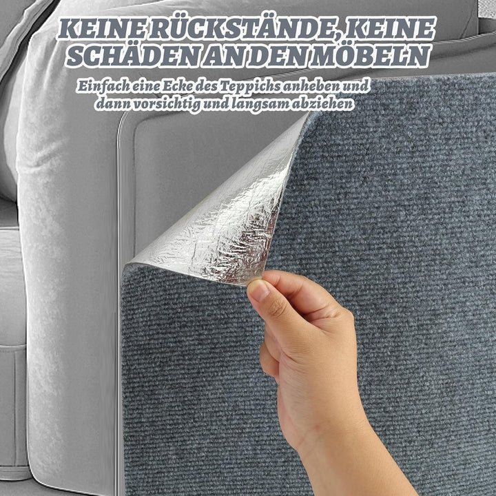 Kratzmatte für Katzen, 40x200 cm, Selbstklebende Kratzmatte aus Polyester, Wiederverwendbar, Ideal z