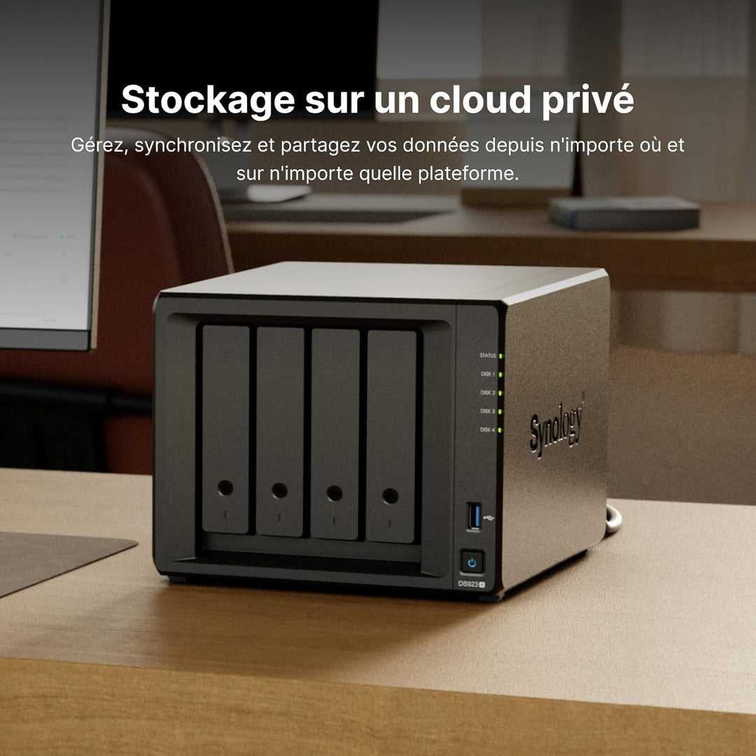 Synology DS923+ 4 Bay Desktop NAS Ryzen R1600 Dual-Core DS923+ ohne HDD´s, DS923+ ohne HDD´s