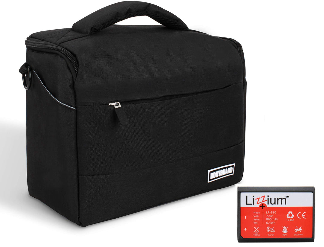 Bodyguard EOS Bundle Tasche für Canon Spiegelreflexkamera EOS 4000D 2000D 1300D 1200D + Qualitäts Er