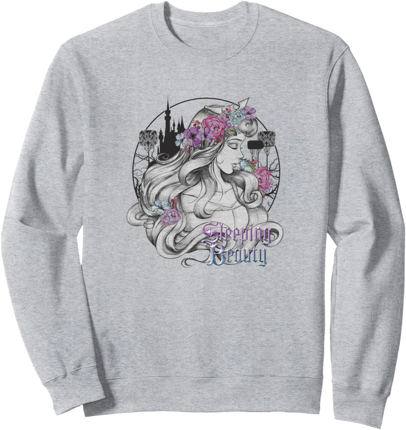 Disney Sleeping Beauty Floral Sketched Portrait Sweatshirt