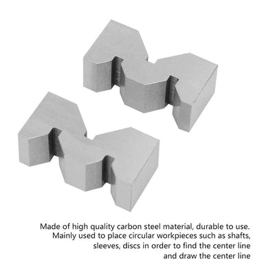 V-Block, AL1081 2-tlg., 50 mm/2,0 Zoll Kohlenstoffstahl, M-Typ, V-Block-Satz, professionelles Zerspa