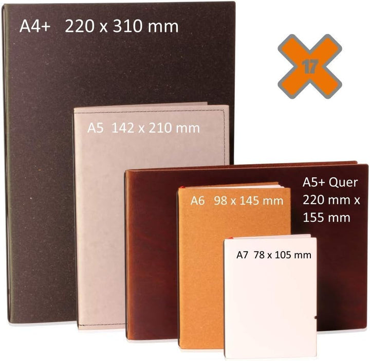 A5, revolutionäres, nachhaltiges X17-Konzept für Notizbuch, Personal Organizer und Terminplaner/Hüll