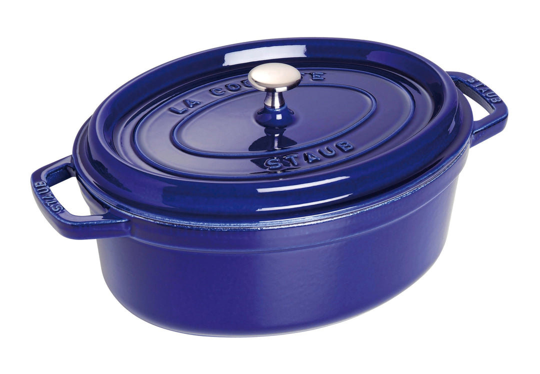 STAUB Gusseisen Bräter/Cocotte, Oval 29 cm, 4,25 L, Aromaregen Funktion, Für alle Herdarten geeignet