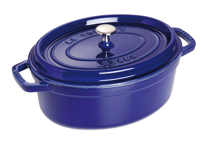 STAUB Gusseisen Bräter/Cocotte, Oval 29 cm, 4,25 L, Aromaregen Funktion, Für alle Herdarten geeignet
