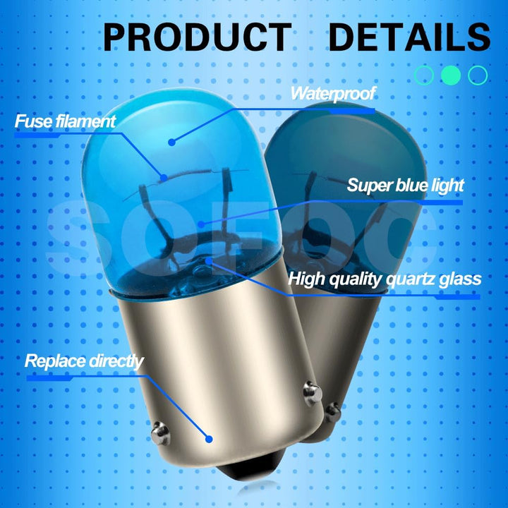 SOFOC BAU15S PY21W Lampe Blau T16 12V 10W für Kontrollleuchte Begrenzungslicht .etc Non-Polarität 10