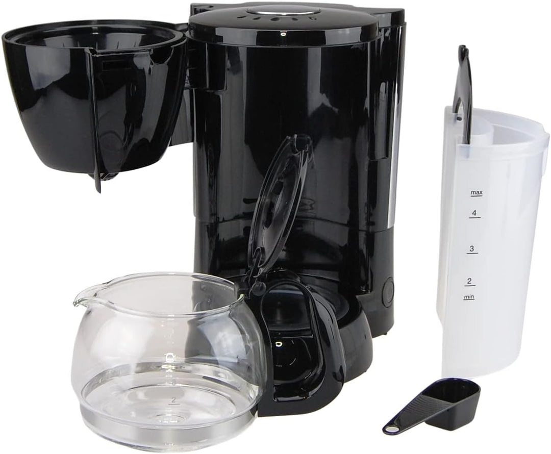 grossag Filter-Kaffeeautomat mit Glaskanne KA 12.17 | 0,6 Liter für 4 Tassen Kaffee | 600 Watt | Sch