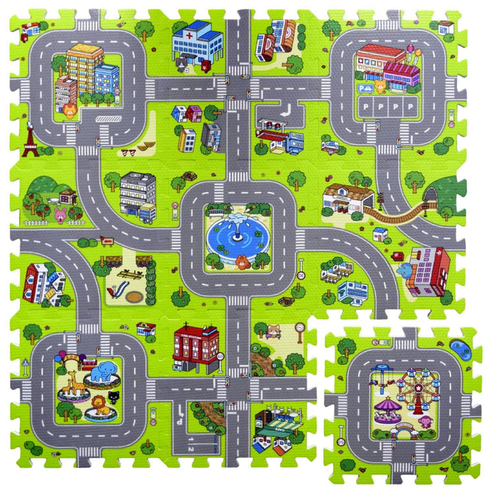 9 stücke Baby Eva Schaum Puzzle Matte für Kinder. Rennbahn Spielmatte. 9 Stück. 30 x 30 x 1 cm. je d