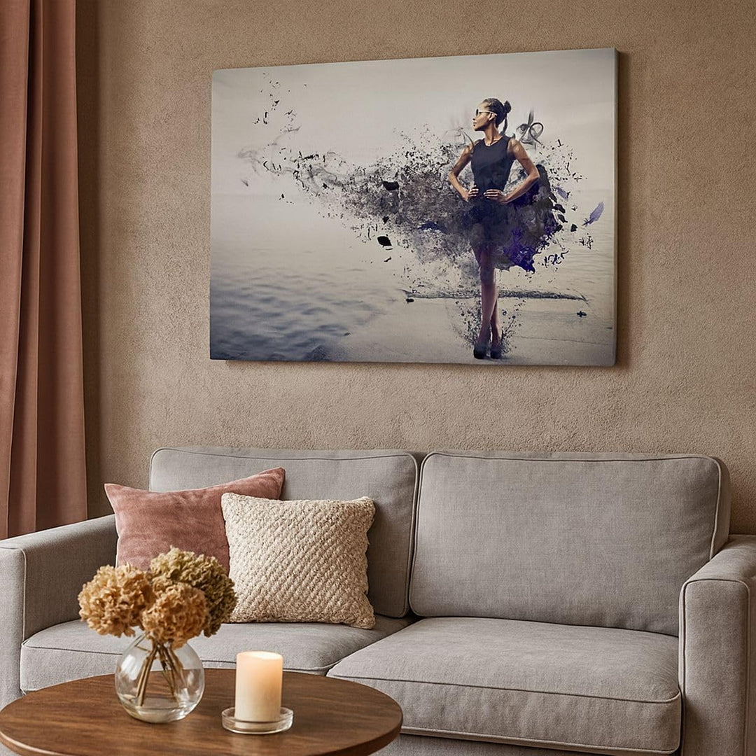 Bilder auf Leinwand 100x70cm Leinwandbild Afrika modell schönheit komposition Gross Wanddeko Bild Sc