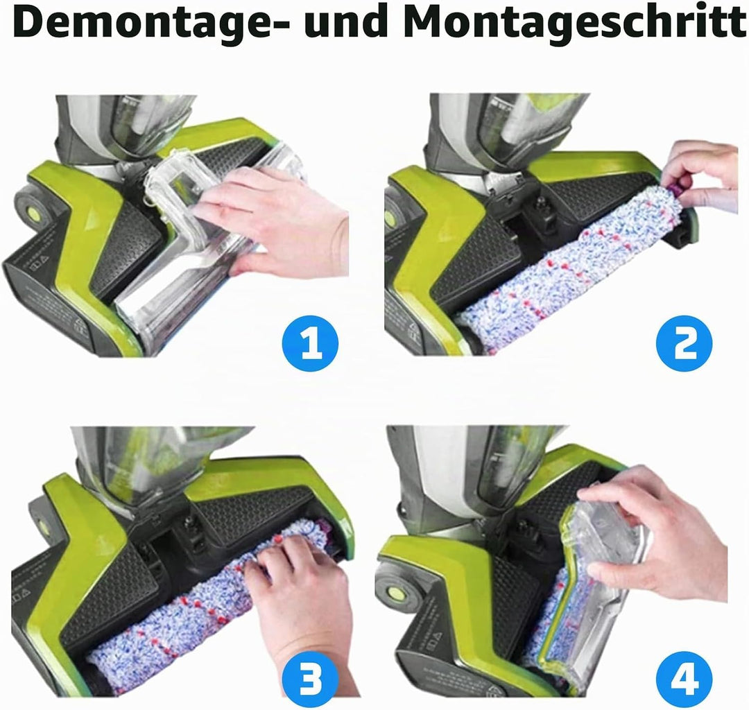 Bürstenrolle Filter Zubehör Kompatibel mit 2 Multiflächen-Bürstenrolle, 2 Ersatz Filter, Milti-surfa