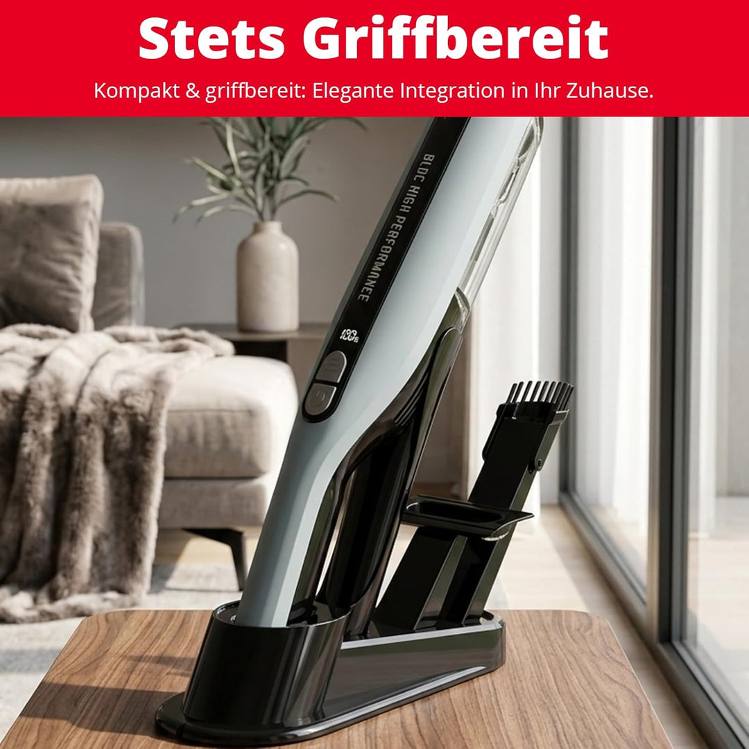 Trisa Handstaubsauger Akku Kabellos 120W – Autostaubsauger mit 30 Min Laufzeit, HEPA Filter, LED Dis