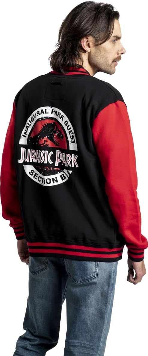 jurassic_park - Schwarz und Rot Herren Jacke - S