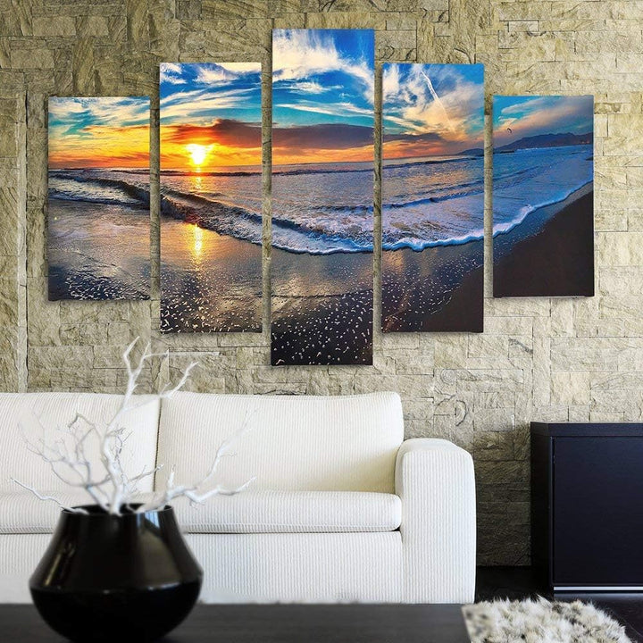 Feeby. Leinwandbild - 5 Teile - Bilder, Wand Bild, Wandbilder, Kunstdruck XXL, 5-Teilig, Typ A, 150x