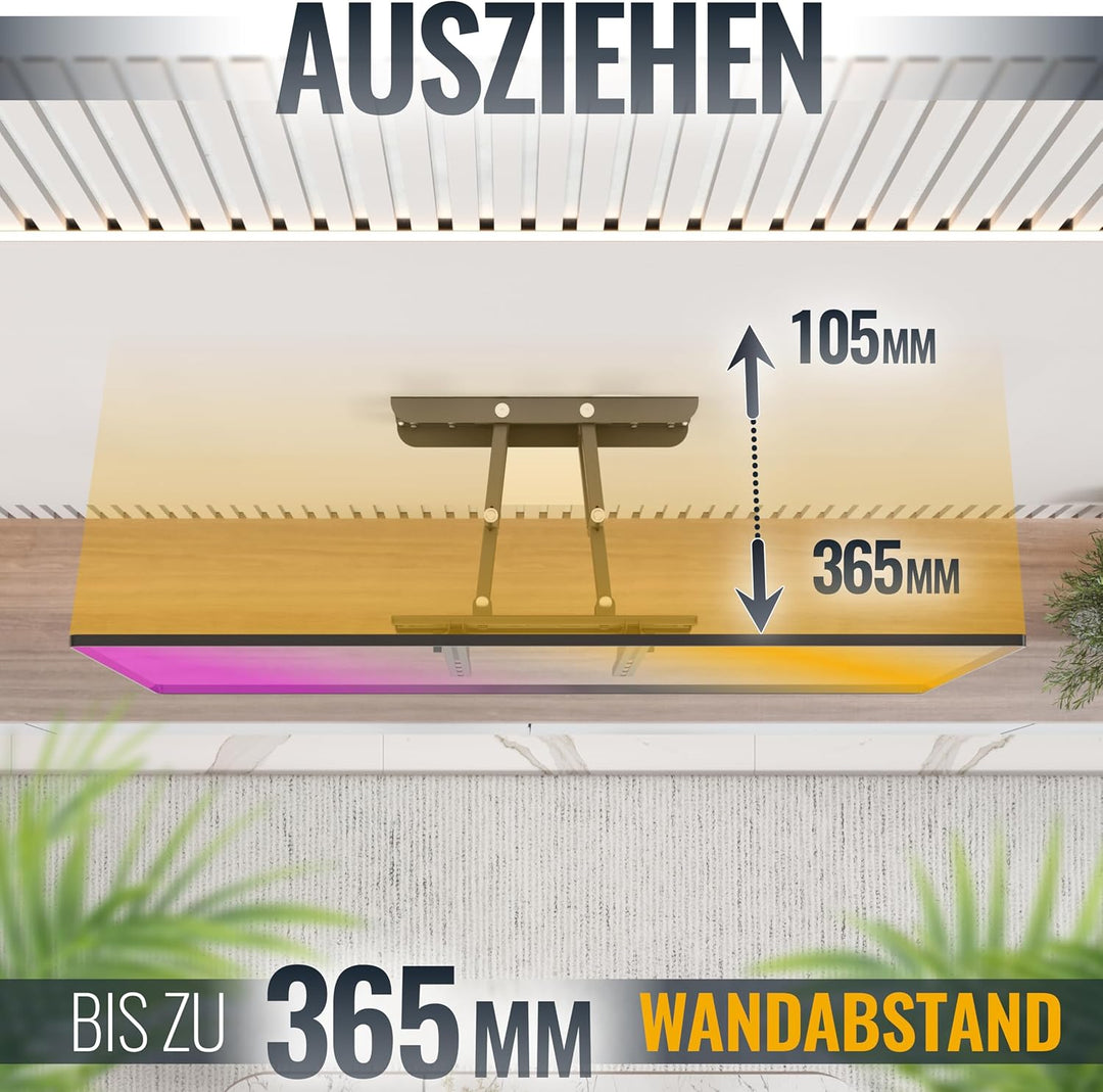 RICOO TV Wandhalterung Fernseher Schwenkbar Neigbar Flach für 30-65 Zoll, Universal TV Halterung S11