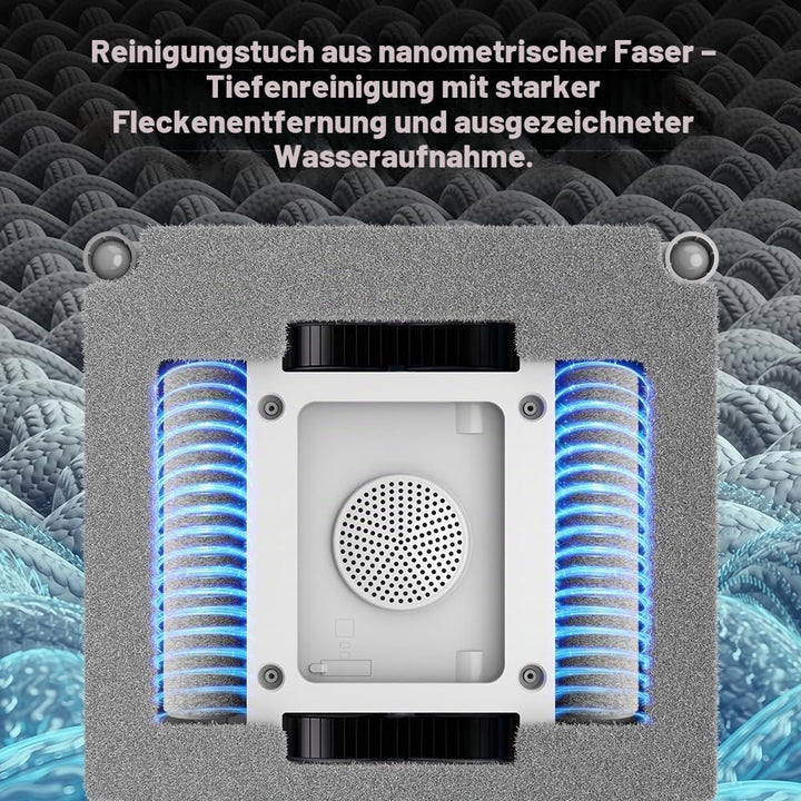 LIECTROUX Fensterputzroboter S9, 2 rotierende Bürsten, Sprühpumpe mit 6 Düsen, bürstenloser Motor, 9