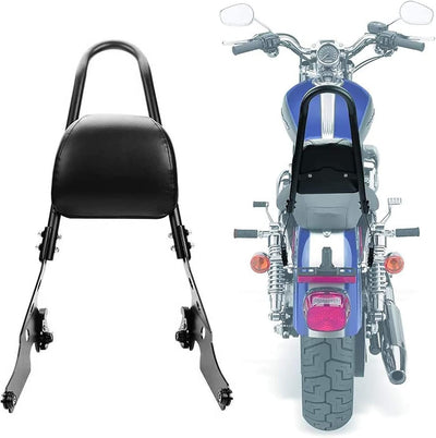 Rückenlehne Sissy Bar, Beifahrer Rückenlehne, PSLER Motorrad Hinten Abnehmbare Rückenlehne für Harle