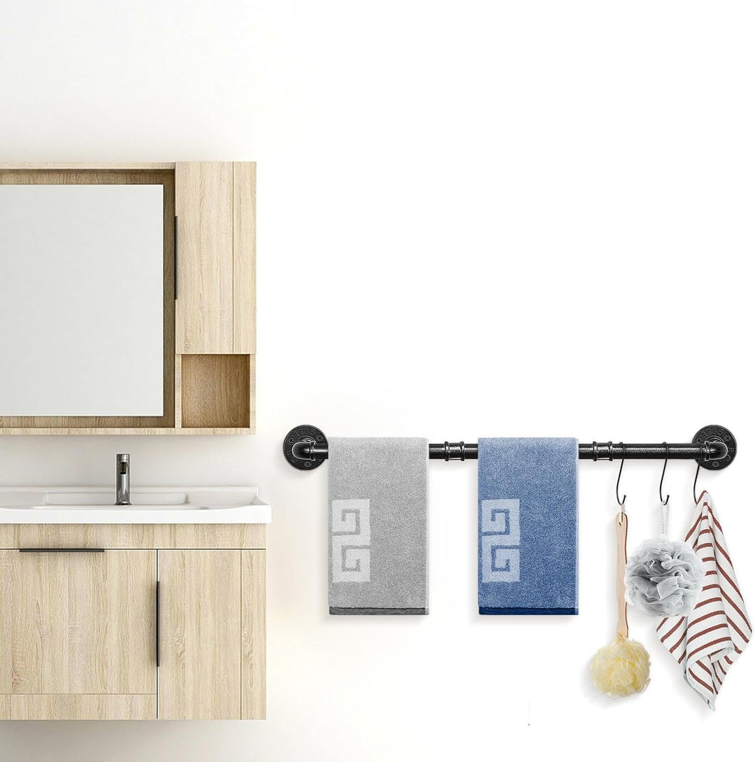 NearMoon Industrielle Rohr-Handtuchstange, robuste Badezimmer-Hardware, Handtuchhalter-Zubehör, Wand