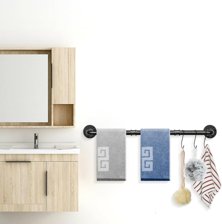 NearMoon Industrielle Rohr-Handtuchstange, robuste Badezimmer-Hardware, Handtuchhalter-Zubehör, Wand