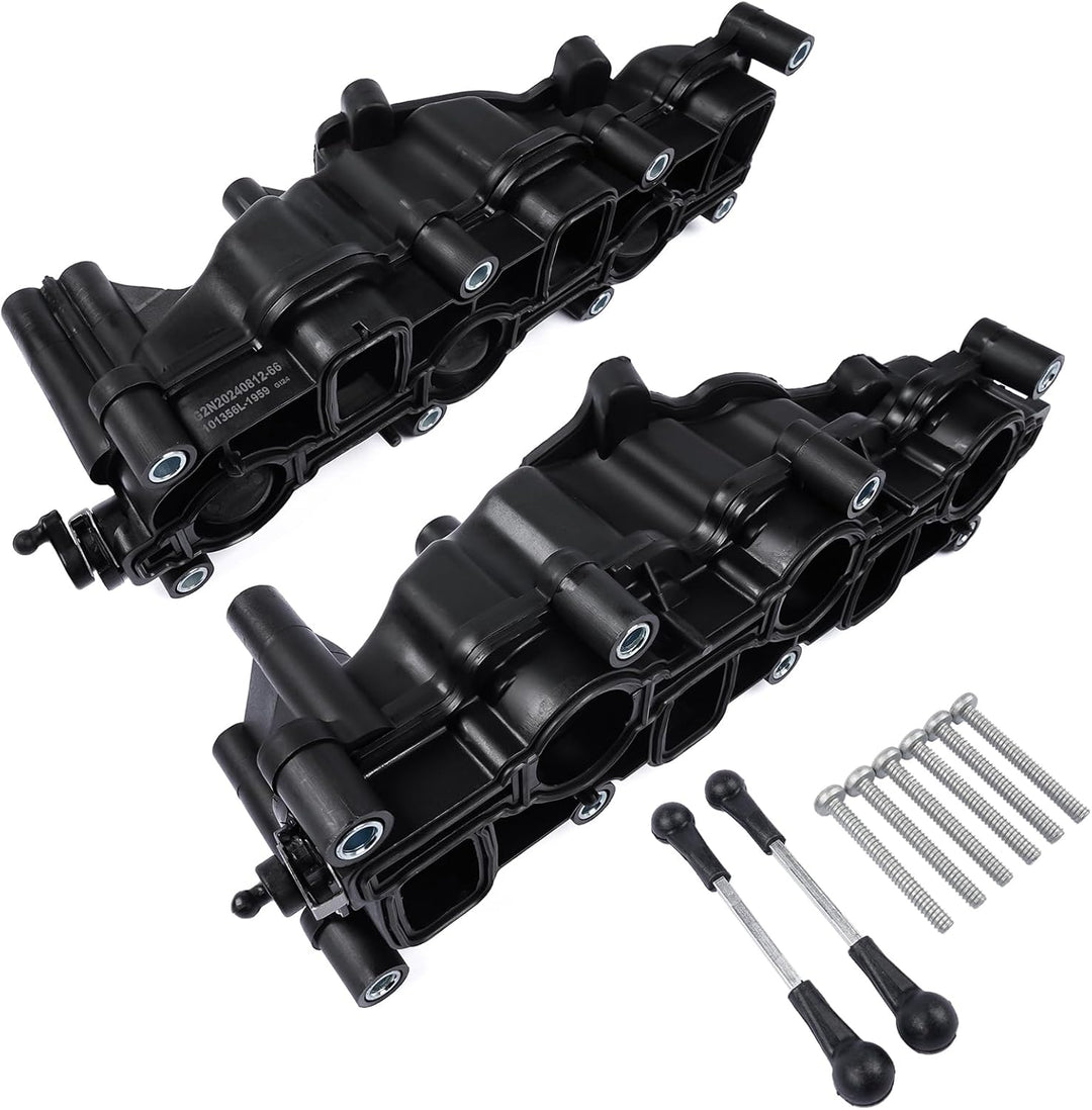 NSGMXT 2x Ansaugbrücke Saugrohr Kompatibel mit A4 A6 Q7 Tou-ar-eg 2.7 3.0 TDI 059129711CK 059129712B