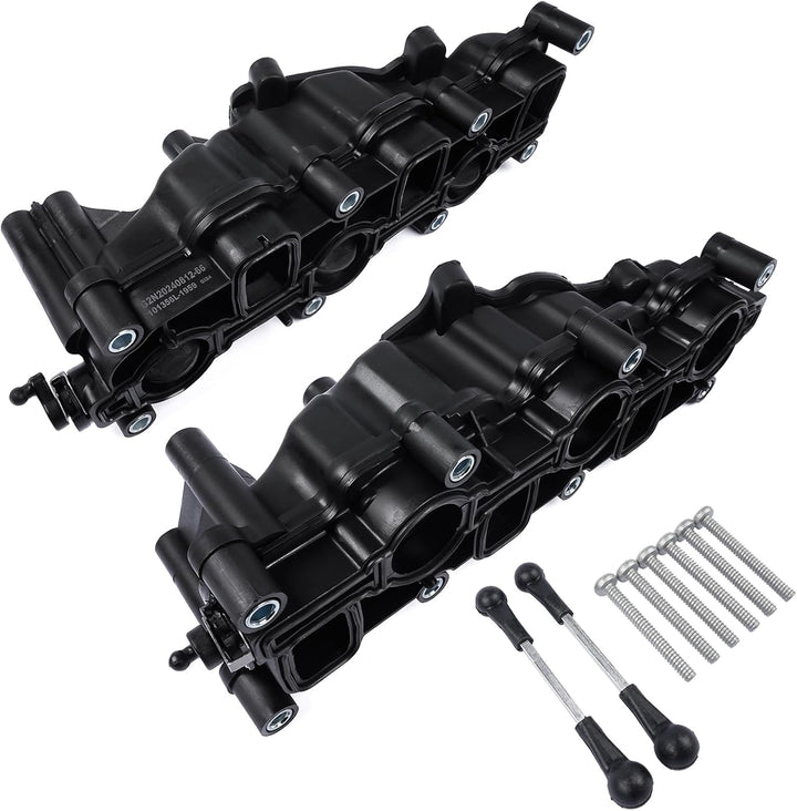 NSGMXT 2x Ansaugbrücke Saugrohr Kompatibel mit A4 A6 Q7 Tou-ar-eg 2.7 3.0 TDI 059129711CK 059129712B