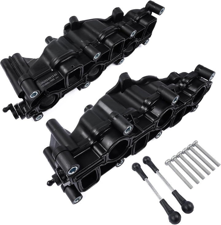 Bisenya 2x Ansaugstutzen für A4 A6 A8 059129711CK 059129712BQ 059129712CB 2.7 3.0TDI Ansaugkrümmer 2