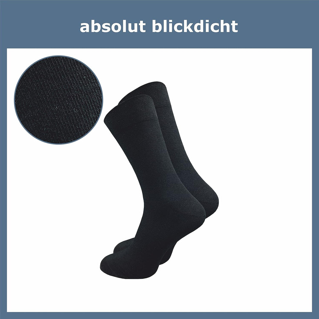 Herren Socken aus 100% Baumwolle | Reine Baumwollsocken im 10er-Set | Freizeitsocken ohne Naht mit v