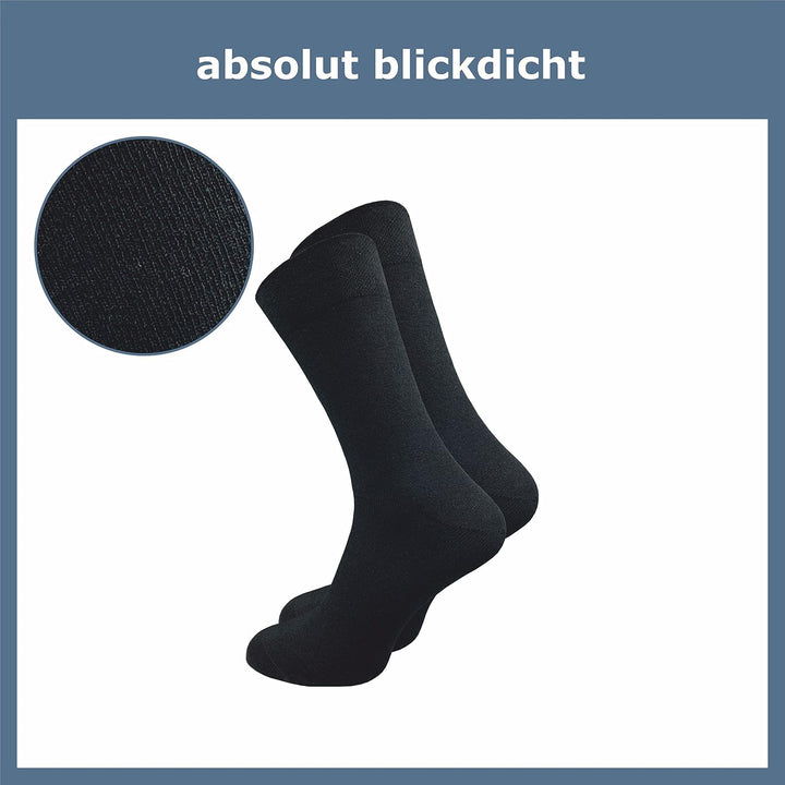 Herren Socken aus 100% Baumwolle | Reine Baumwollsocken im 10er-Set | Freizeitsocken ohne Naht mit v