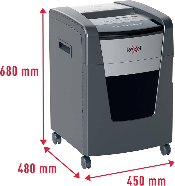 Rexel Aktenvernichter Momentum Extra XP418+, Partikelschnitt, 20-18 Blatt A4 (70-80 g/m²) Kapazität