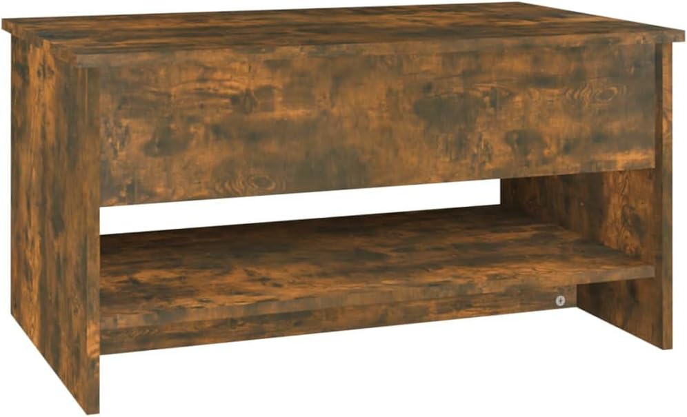WIFESE 80x50x40 cm Couchtisch Höhenverstellbar Beistelltisch Wohnzimmertisch Verstellbare Tischplatt