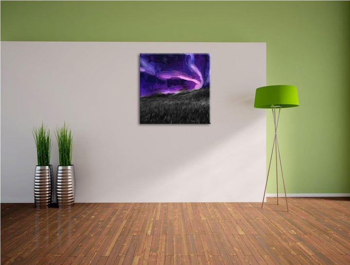 High Heels auf Hocker, Format: 70x70 auf Leinwand, XXL riesige Bilder fertig gerahmt mit Keilrahmen,