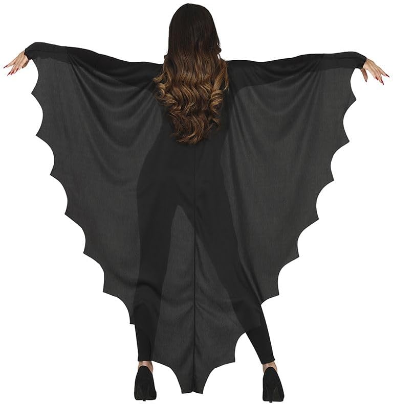 MIMIKRY Damen Fledermausflügel-Cape Vampir Halloween-Kostüm Fledermaus Flügel Umhang