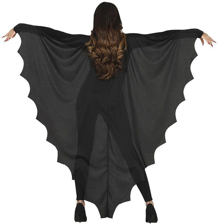 MIMIKRY Damen Fledermausflügel-Cape Vampir Halloween-Kostüm Fledermaus Flügel Umhang