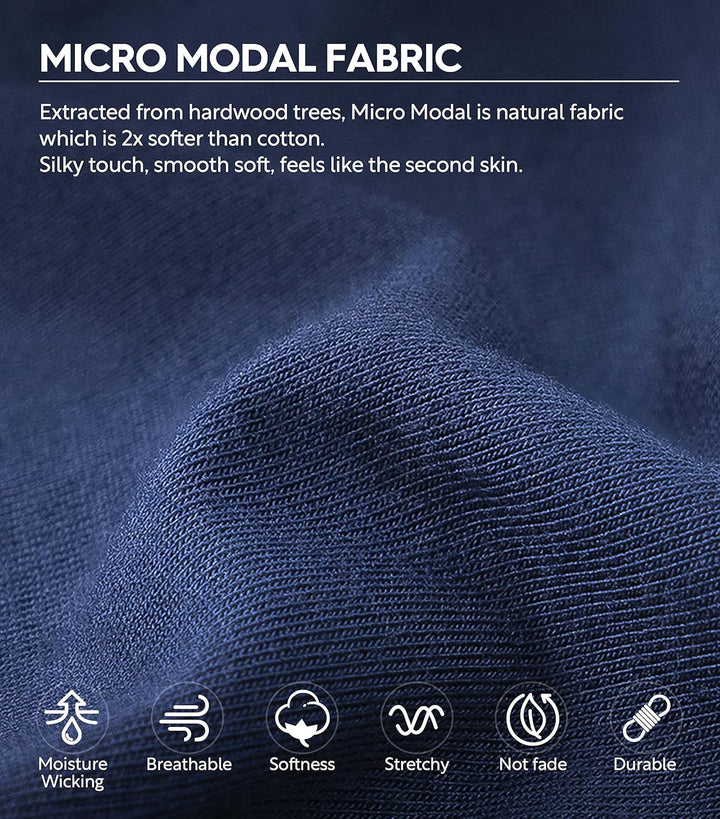 DAVID ARCHY Herren Boxershorts Mehrfachpack, Mirco Modal Stretcken Klassischer Retroshorts, Unterhos