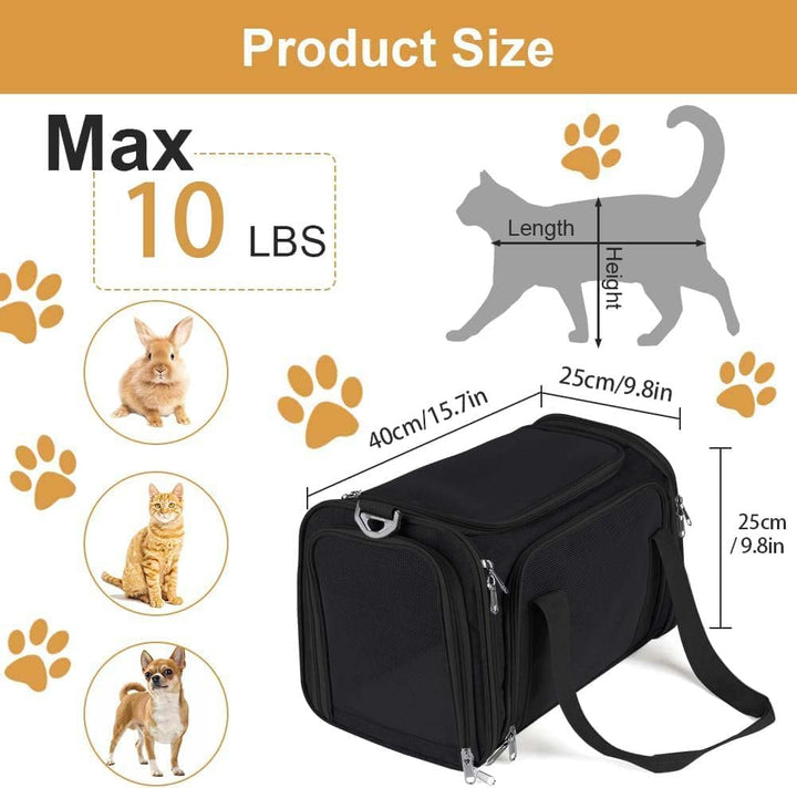 Hundebox faltbar, Hundetransportbox, Transporttasche für Katze Hund für Reise Auto Flugzeug, Leicht