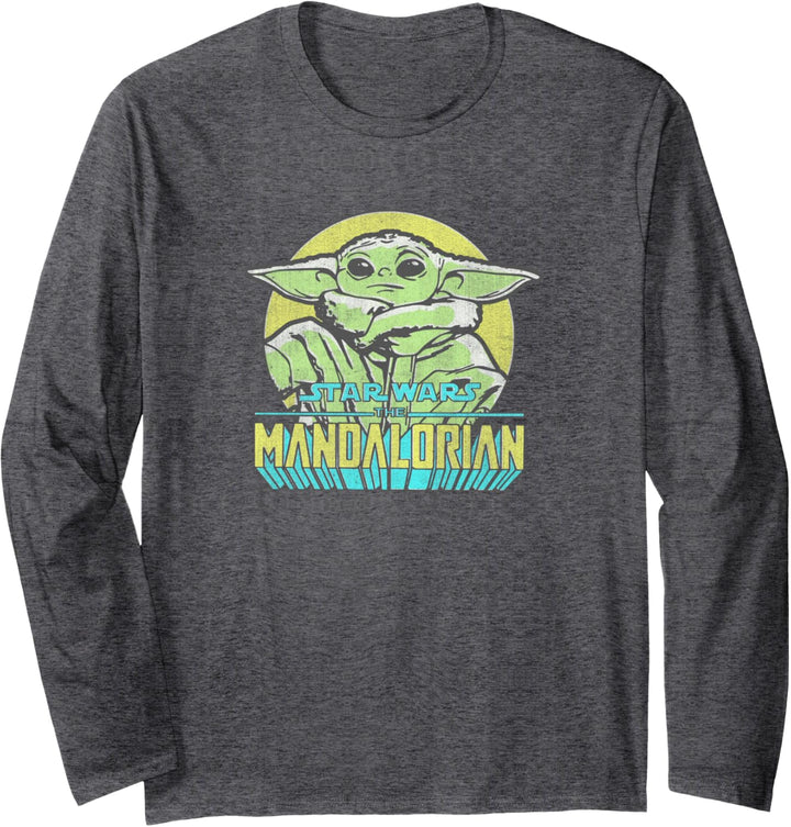 Star Wars: The Mandalorian The Child Pastel Portrait Logo Langarmshirt