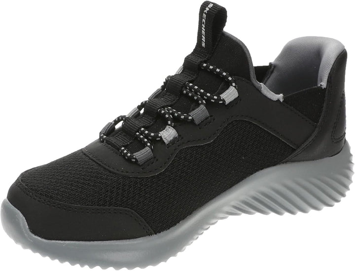 Skechers Jungen Glide-step Sport Wave Blitz Sneaker 27 EU Black Synthetic Textile Charcoal Trim, 27