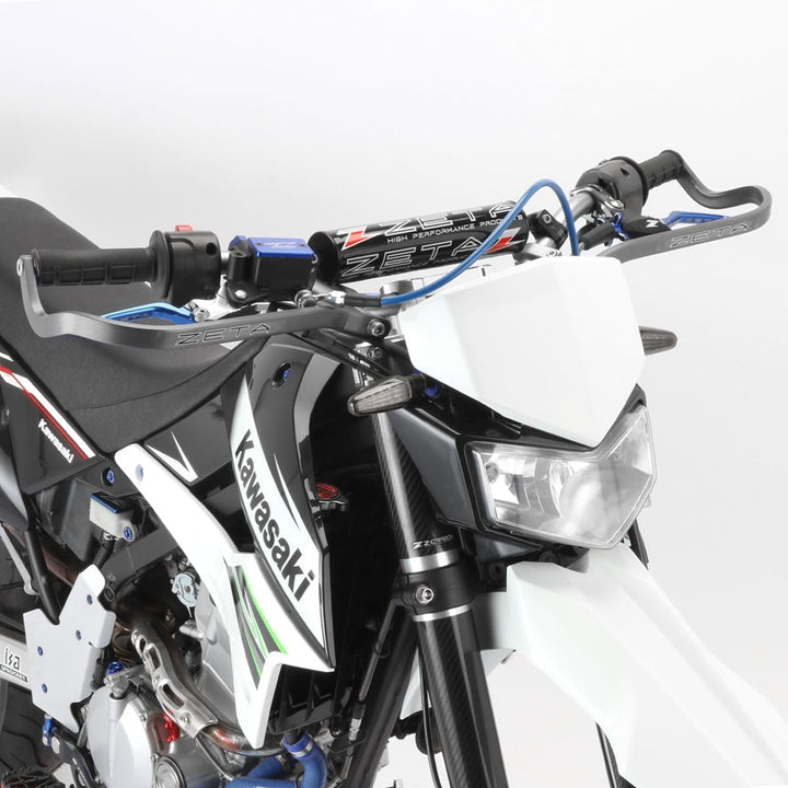 Zeta Racing Armor Hand Guard Bended Titanium Color ZE72-0003 light weight durable protection