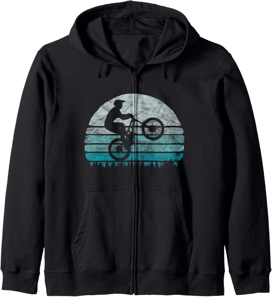 Vintage Mountain Bike & Eighties Sun MTB 80s Vibe Kapuzenjacke