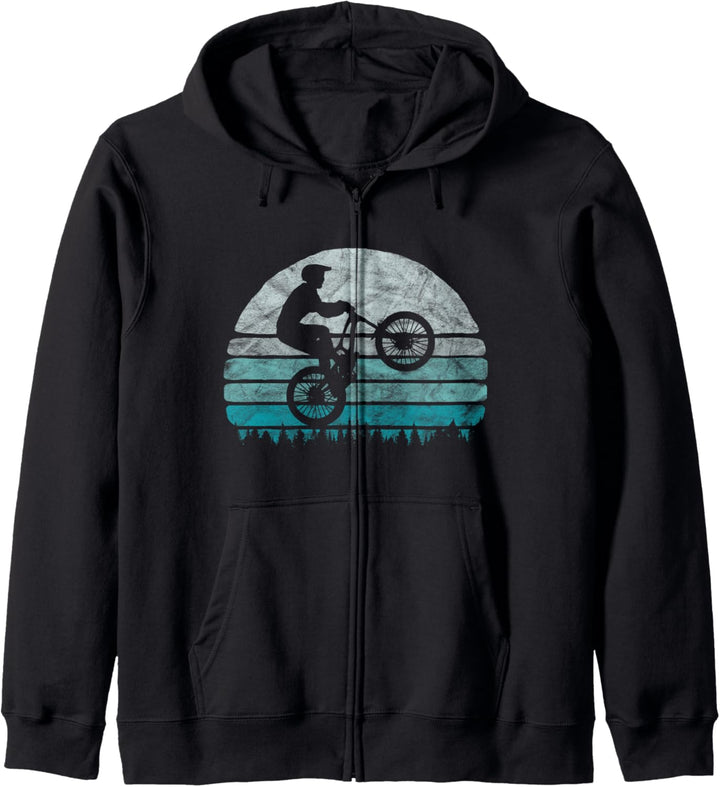 Vintage Mountain Bike & Eighties Sun MTB 80s Vibe Kapuzenjacke